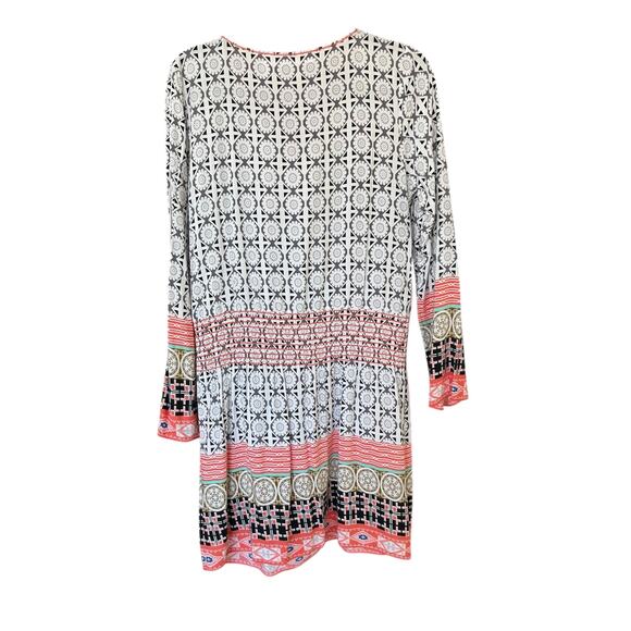 Chelsea & Violet Women's Mixed Print Boho Long Sleeve Shirt Dress Size Large - Picture 4 of 4